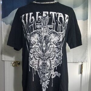 Killstar T Shirt Dress Wolf Graphic